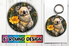 Sweet Circle Keychain Design PNG, Animals Product Image 1