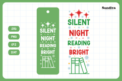 Christmas Bookmark Saying SVG For Book Lovers - Silent Night Product Image 3