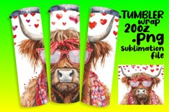Happy Heart Cow 20oz Tumbler Art Product Image 1