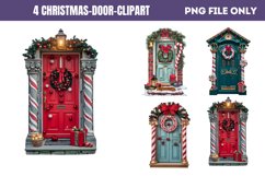 Christmas Door Sublimation Clipart PNG Product Image 1