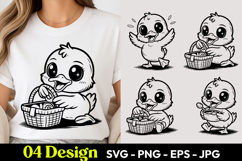 Picnic Baby Chick SVG PNG Product Image 1