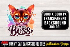 Funny Cat Sarcastic Quote Clipart Sublimation #40 Product Image 1