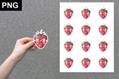 Valentines Cherries with Coquette Bow Sticker, Product Image 1