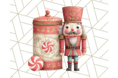 Cozy Christmas Clipart, Santa and Friends PNG Graphics Product Image 4