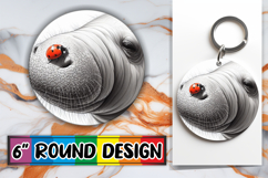 Unique Circle Keychain Magic PNG, Cute Animals Product Image 1