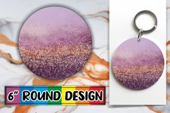 Glittering Petal Leopard Sublimation : Keychain, Coaster Product Image 1