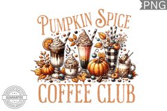 Pumpkin Spice Coffee Club Sublimation Design Product Image 1