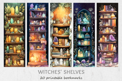 Witchy Printable bookmarks, Apothecary bookmark sublimation Product Image 2