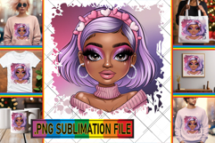 Vibrant TSHIRT Designs PNG, Afro Girl Product Image 1