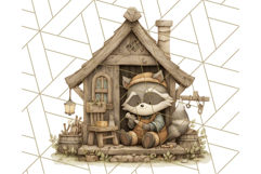 Cozy Cabin Critters Clipart PNG, Fall Animal Png Product Image 4
