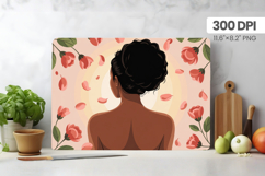 Afro Girl/Woman Melanin braided hair Cutting Board PNG Desig Product Image 1