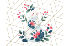 Patterned Snowman Silhouette PNG Clipart Product Image 4
