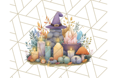 Halloween Witch House Clipart PNG with Potions and Brooms Product Image 4