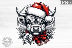 Christmas Baby Highland Cow PNG Design - Highland Cow PNG Product Image 1
