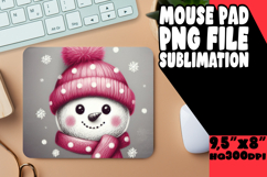 Cozy Mouse Pad Sublimation Ideas, Snowman Product Image 1