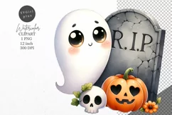 Halloween clipart, Ghost clipart, Autumn clipart Product Image 1