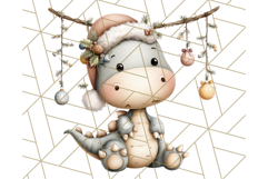 Christmas Dinosaur Party Png, Dino Clipart PNG Product Image 4