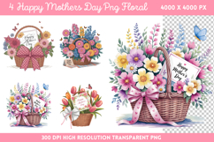 Happy Mothers Day Floral PNG Product Image 1