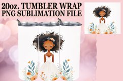 Blissful Watercolor Wedding Tumbler Wrap: Sublime Elegance Product Image 1