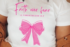 Faith Over Fear Bible Verse PNG Bundle | Coquette Christian Product Image 2