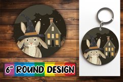 Halloween Boho Animal Round Design Fall PNG Keychain Product Image 1