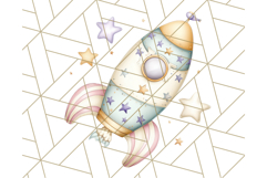 Kawaii Space Vehicles Clipart PNG, Cute Sci-Fi Tech Clip Art Product Image 4
