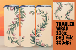 Customizable Sublimation Tumbler 20oz , Flowers Product Image 1