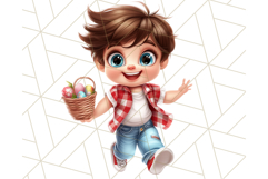 Kids Easter Clipart, Fun Holiday Easter Bunny PNG Printable Product Image 23