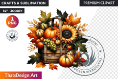 Autumn Rustic Harvest Fall clipart PNG Pumpkin thanksgiving Product Image 1