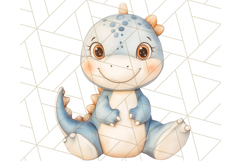 Cute Pastel Dinosaur Clipart PNG for Nursery Art, Baby Decor Product Image 4