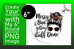 Trendy Round Design Sublimation PNG , Mother&#039;s Day Product Image 1