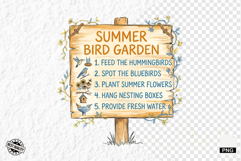 Summer Birds Garden Clipart Product Image 1