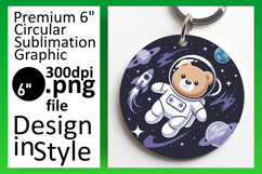 Playful Round Design for Keychains , Cute Bear Product Image 1