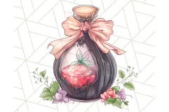 Gothic Fairy & Potion Clipart, Dark Fantasy PNG Printable Product Image 4