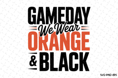 Game Day We Wear Brown &amp; Black Svg | Sport Svg | Svg File Product Image 1