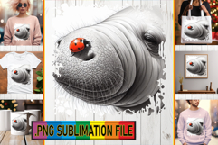 Stylish PNG Art for TSHIRTS, Cute Animals Product Image 1