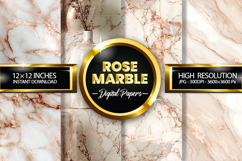 Rose Marble Digital Papers - 04 variations Product Image 1