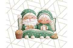 Santa’s Pajama Day Clipart, Cute Christmas Bedtime PNG Product Image 4