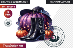 Halloween Character Boots - Spooky Gothic Clipart PNG Product Image 1