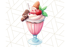 Pastel Sweet Treats Clipart, Ice Cream, Cakes, Donuts Png Product Image 4