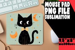 Playful Watercolor Kitten Mouse Pad PNG Product Image 1