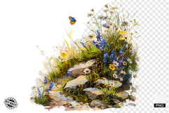 Wildflowers Pathway Clipart Product Image 1