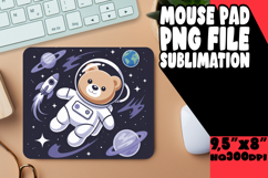 Whimsical Desk Mat Sublimation PNG, Cute Bear Product Image 1