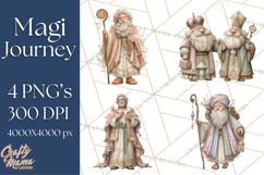 Gifts of the Magi Clip Art, Christian Christmas PNG Clipart Product Image 1
