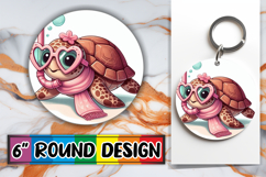 Circle of Joy Keychain Sublimation, Turtle Product Image 1