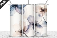 Flowers Tumbler Wrap | Sublimation Design | Tumbler PNG Product Image 1