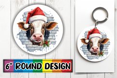 Cozy Christmas Cow Sublimation Delight Product Image 1
