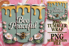Cozy afternoons 20oz tumbler wrap, Bee Quote Product Image 1
