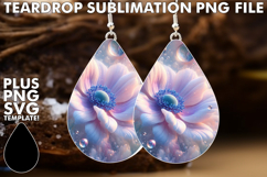 Bright Teardrop Earrings Designs, 3D Flower Product Image 1