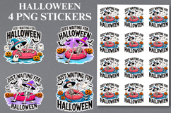 4 Halloween Just Wating For Halloween Stickers Png Product Image 1